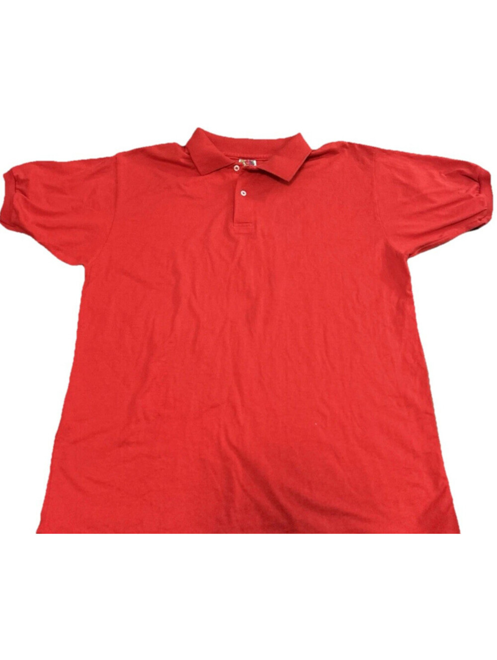 Fruit Of The Loom Shirt Mens Size XL Red VintageShort Sleeve Golf Polo A3P6